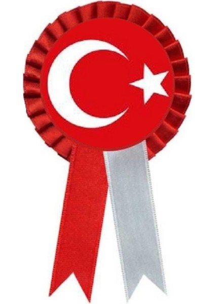 Türk Bayrağı Yaka Rozeti Kurdelalı Kokart- 1 Adet fiyatları