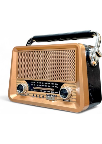 Eskitme Nostalji Radyo Ahşap Görünüm Şık Tasarım Nostaljik Radyo