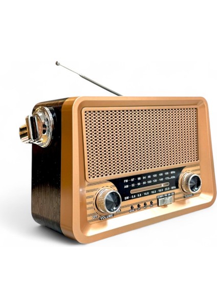 Eskitme Nostalji Radyo Ahşap Görünüm Şık Tasarım Nostaljik Radyo fırsatları