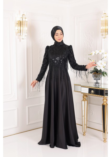 Saten Sacaklı Abiye 03