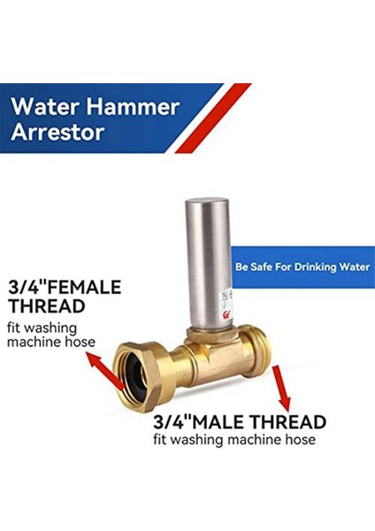 Çamaşır Makineleri Için S-241 Paslanmaz Çelik Su Darbesi Giderici, 3/4 Inç Döner Bağlantı Parçası (Yurt Dışından) fırsatları
