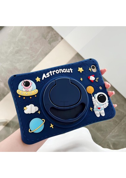 Galaxy Tab S9 Fe Uyumlu Kılıf Stand Olabilen Askılı Sevimli Astronot Figürlü Tablet Kılıfı fırsatları