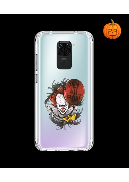 Xiaomi Redmi Note 9 Uyumlu Şeffaf Kılıf Horror 1 Tasarımlı