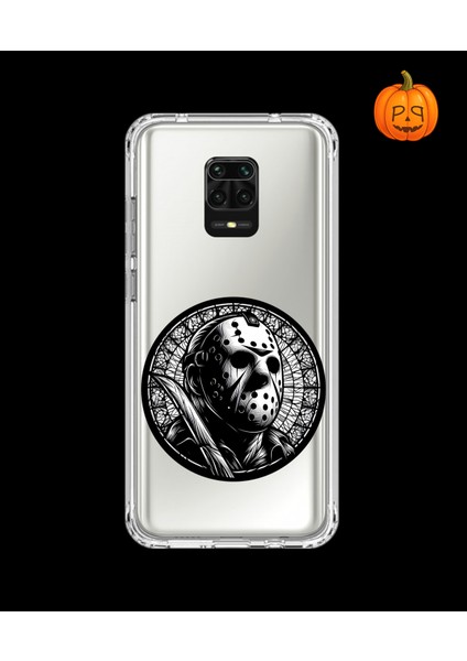 Xiaomi Redmi Note 9 Pro Uyumlu Şeffaf Kılıf Horror 5 Tasarımlı