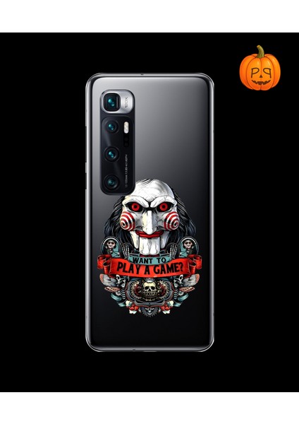 Xiaomi Mi 10 Pro Uyumlu Şeffaf Kılıf Horror 7 Tasarımlı