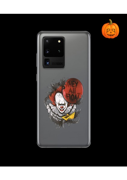 Samsung Galaxy S20 Ultra Uyumlu Şeffaf Kılıf Horror 1 Tasarımlı