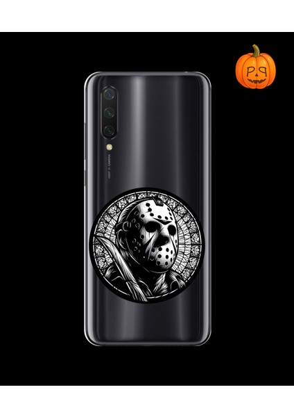 Xiaomi Mi 9 Lite Uyumlu Şeffaf Kılıf Horror 5 Tasarımlı