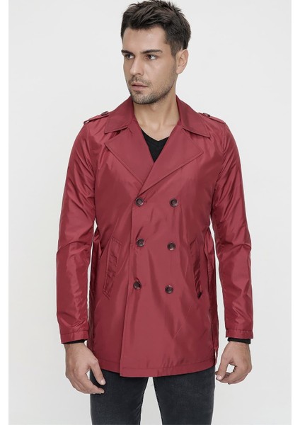 Prd 029 Slim Fit Bordo Spor Pardösü