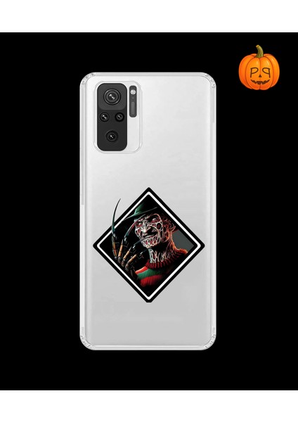 Xiaomi Redmi Note 10 Uyumlu Şeffaf Kılıf Horror 2 Tasarımlı