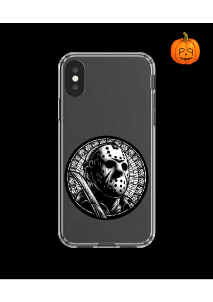 iPhone Xs Uyumlu Şeffaf Kılıf Horror 5 Tasarımlı