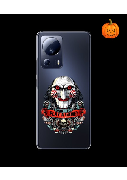 Xiaomi Mi 13 Uyumlu Şeffaf Kılıf Horror 7 Tasarımlı