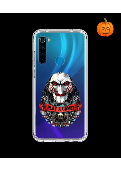 Xiaomi Redmi Note 8 Uyumlu Şeffaf Kılıf Horror 7 Tasarımlı