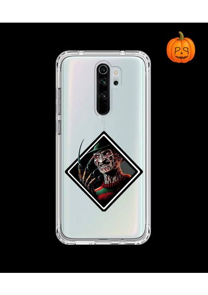 Xiaomi Redmi Note 8 Pro Uyumlu Şeffaf Kılıf Horror 2 Tasarımlı