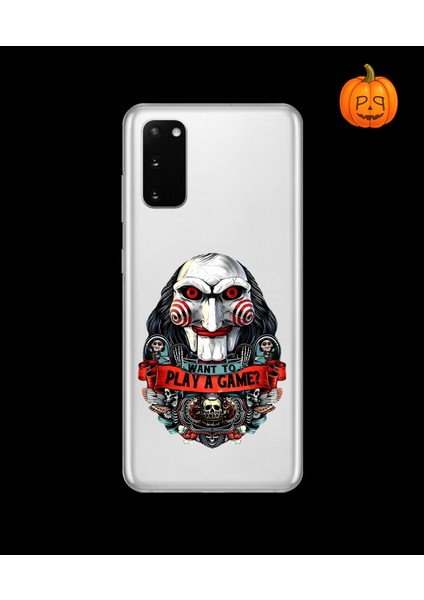 Samsung Galaxy S20PLUS Uyumlu Şeffaf Kılıf Horror 7 Tasarımlı