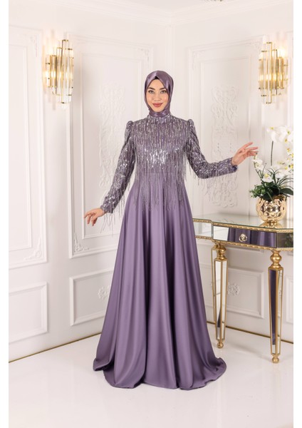 Saten Sacaklı Abiye 03