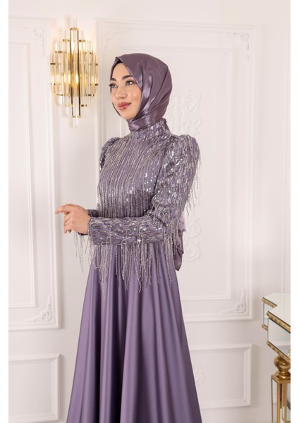 Saten Sacaklı Abiye 03 fiyatları