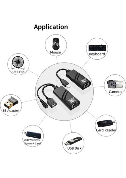 Cat5 CAT5E Cat6 Ethernet Kablosu Üzerinden USB 2.0 Genişletici, DC5V/2A Güç Adaptörüyle 100 M'ye Kadar RJ45 Alıcı Aktarımı (Ab) (Yurt Dışından) fiyatları