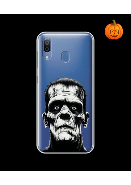 Samsung Galaxy A20 Uyumlu Şeffaf Kılıf Horror 6 Tasarımlı
