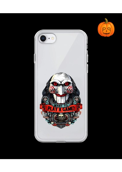 iPhone 6 Plus Uyumlu Şeffaf Kılıf Horror 7 Tasarımlı