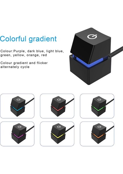 Bilgisayar Masaüstü Anahtarı Renkli LED Pc Anakart Harici Başlatma Açma/kapama Düğmesi Uzatma Kablosu Ofis B Için (Yurt Dışından) indirimleri