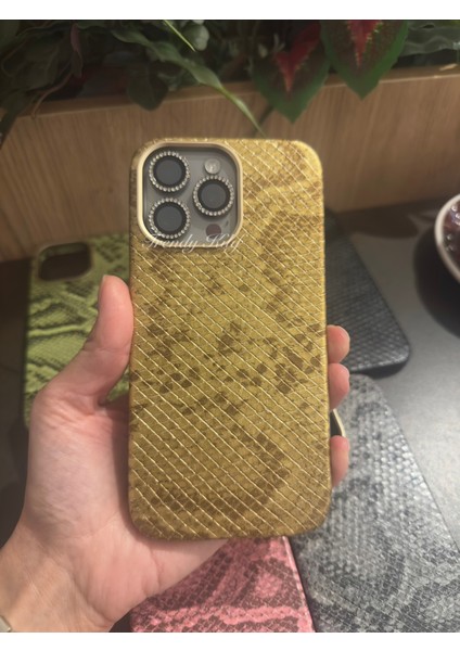 iphone (16 Pro Max) Uyumlu Yılan Desenli Deri Magsafe Kılıf fiyatları