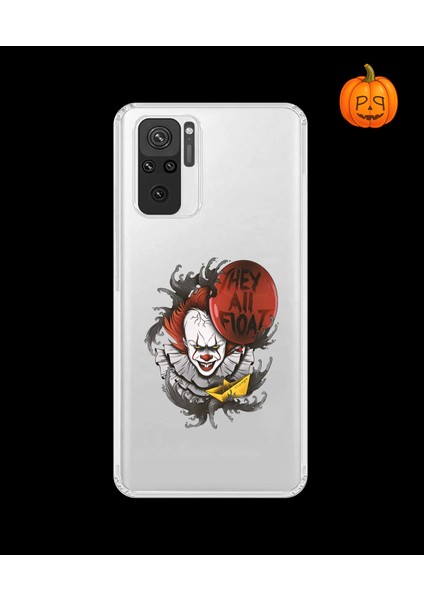 Xiaomi Redmi Note 10 Uyumlu Şeffaf Kılıf Horror 1 Tasarımlı