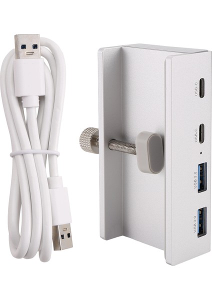 Dizüstü Bilgisayarlar Için Usb-C 5gbp Aktarım Hızına Sahip USB 3.0 Hub Alüminyum Klipsli Typec Hub Masaüstü Ayırıcı (Yurt Dışından)