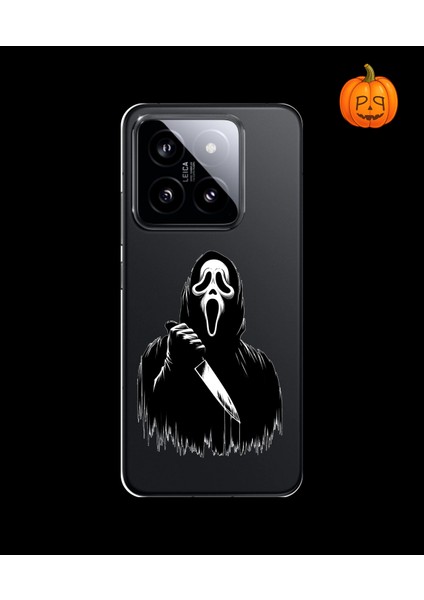 Xiaomi Mi 14 Uyumlu Şeffaf Kılıf Horror 3 Tasarımlı