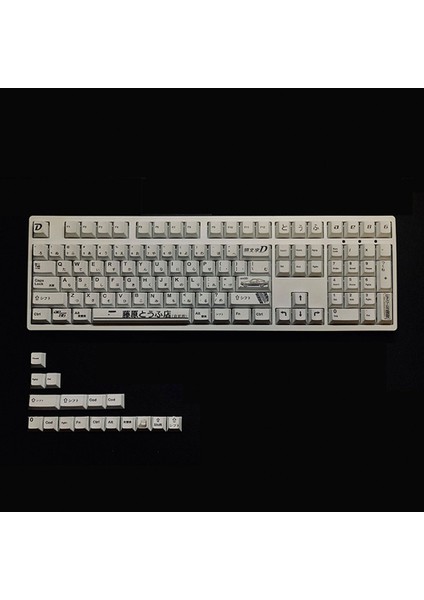 Cherry Mx Klavye Için 124 Tuşlu Japon Pbt Beyaz AE86 Ilk D Cherry Tuş Başlıkları 61 68 84 87 96 98 104 (Yurt Dışından) modelleri