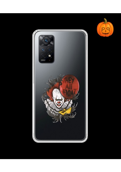 Xiaomi Redmi Note 11 Pro Uyumlu Şeffaf Kılıf Horror 1 Tasarımlı