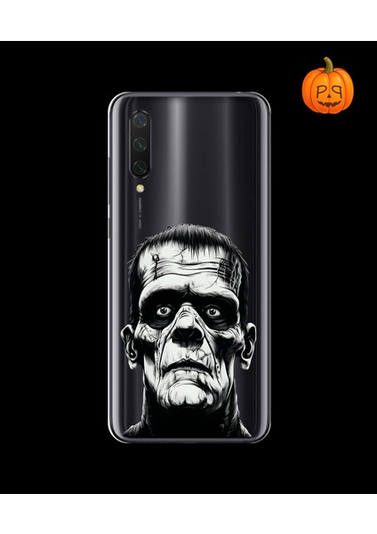 Xiaomi Mi 9 Lite Uyumlu Şeffaf Kılıf Horror 6 Tasarımlı