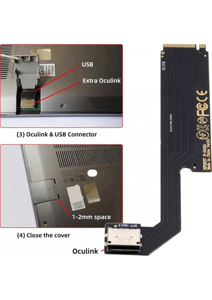 2024 Thinkbook 16+ AMD8845 Harici Grafik Kartı Için Oculink SFF-8611 SFF-8612 Ana Bilgisayar Adaptörüne Pcı-E 3.0 4.0 M.2 M-Key (Yurt Dışından) indirimleri