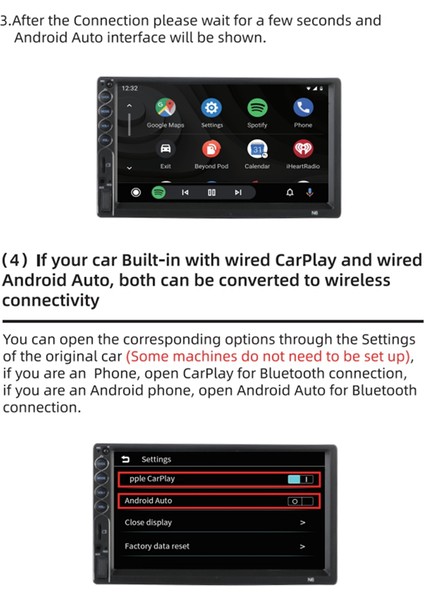 Kablosuz Carplay Adaptörü - Kablolu Carplay Dongle'ı Tak ve Çalıştır'a Dönüştürün - Iphone, Ios ve Android Auto Için (Yurt Dışından)