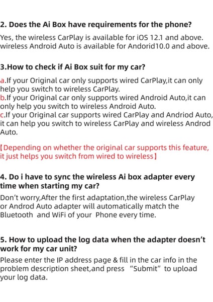 Kablosuz Carplay Adaptörü - Kablolu Carplay Dongle'ı Tak ve Çalıştır'a Dönüştürün - Iphone, Ios ve Android Auto Için (Yurt Dışından) modelleri