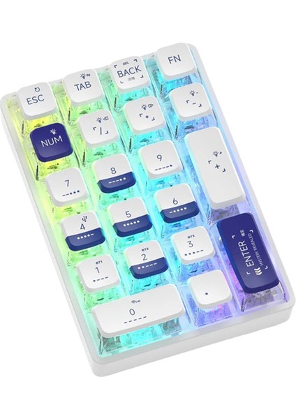 Leobog Mekanik Tuş Takımı K21 Bluetooth Sayısal Tuş Takımı 21 Tuşlu Şeffaf Photoshop Muhasebe Sayısal Tuş Takımı Oyun Klavyesi (Yurt Dışından) fiyatları