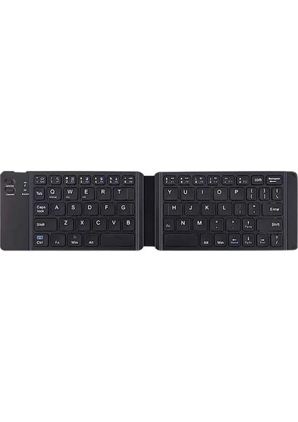 iPad Cep Telefonu Tablet Bilgisayar Mini Sessiz Çok Fonksiyonlu Klavye Için Çift Katlanabilir Kablosuz Bluetooth Klavye, B (Yurt Dışından)