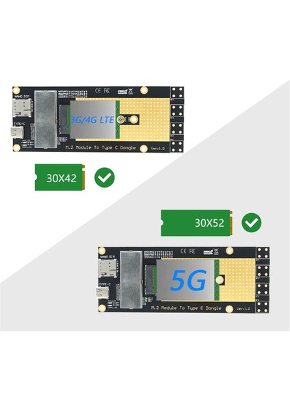 Sierra EM9190 EM9191 SIM8300G-M2 Için M.2 - Type-C Adaptör Kartı (Yurt Dışından) fırsatları
