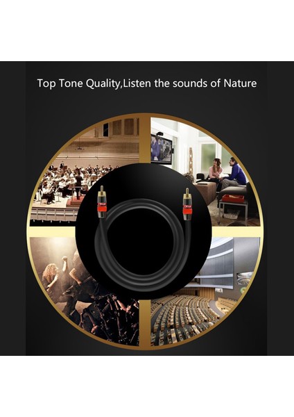Fsu Dijital Ses Rca Kablosu Premium Stereo Rca - Rca Koaksiyel Spdıf Kablosu Erkek Hoparlör Hifi Subwoofer Kablosu Av 2m (Yurt Dışından) fırsatları