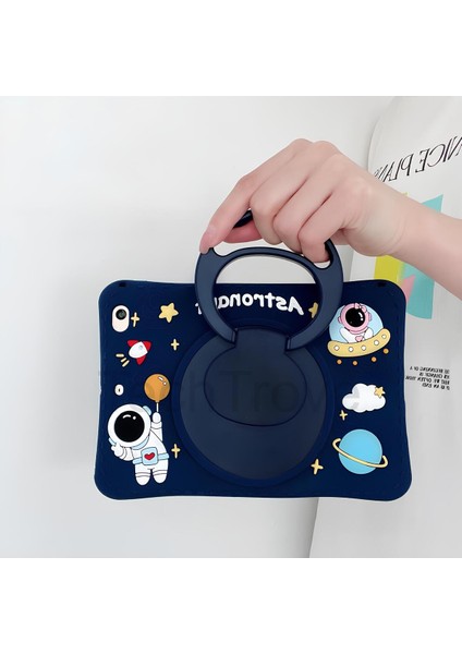 Honor X9 Kılıf Stand Olabilen Askılı Sevimli Astronot Figürlü Tablet Kılıfı modelleri