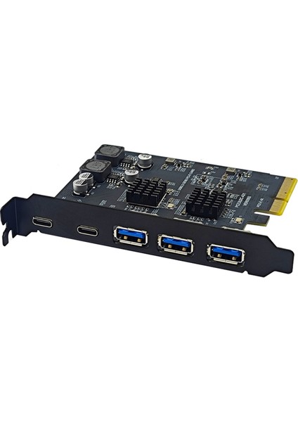 Pcı Express X4 - 2 Portlu Tip C + 3 Portlu Usb3.2 Gen2 10 Gbps Adaptör ASM3142 + VL822 Çip Pcıe USB Genişletme Kartı (Yurt Dışından) fırsatları