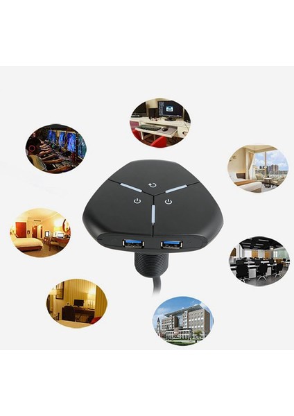 Bilgisayar Masaüstü Anahtarı Pc Güç Açma/yeniden Başlatma Düğmesi Çift USB Harici Uzatma Güç Kablosu Ofis B Için Açma/kapama Düğmesi (Yurt Dışından) fırsatları