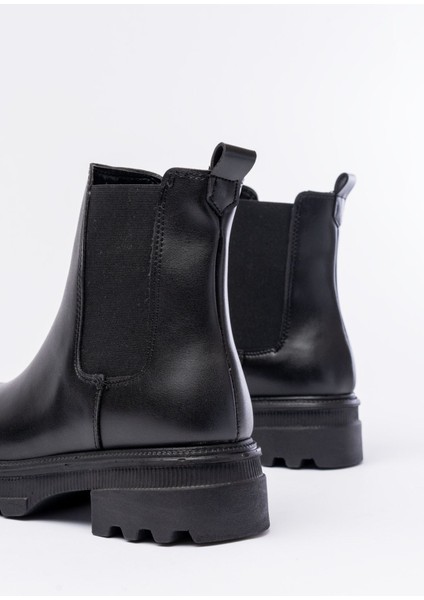 745-2137 Siyah Kalın Taban Lastikli Günlük Kadın Bot indirimleri