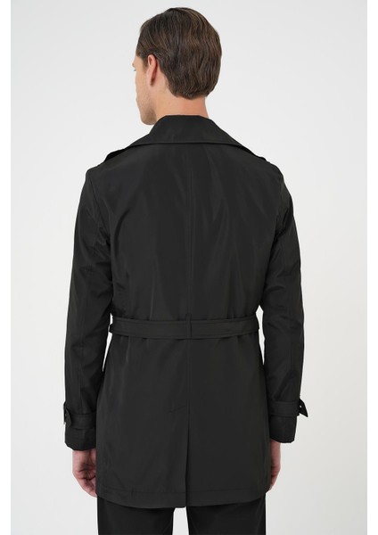 Trençkot 04 Siyah Pardösü