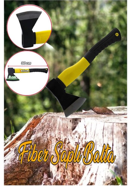 Balta Nacak Fiber Saplı 600 gr 1 Adet Keskin Sağlam Kamp Baltası Odun Ağaç Kesme Kesim Ayırma.