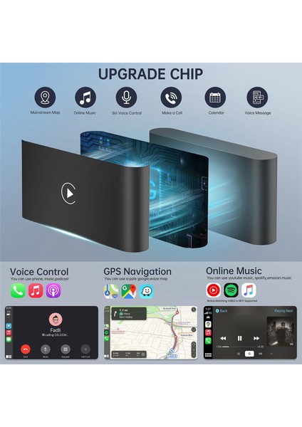 Apple iPhone Için Carplay Kablosuz Adaptörü Kabloludan Kablosuza Carplay Dongle Wifi Çevrimiçi Güncelleme Kablosuz Carplay Adaptörü B (Yurt Dışından) modelleri