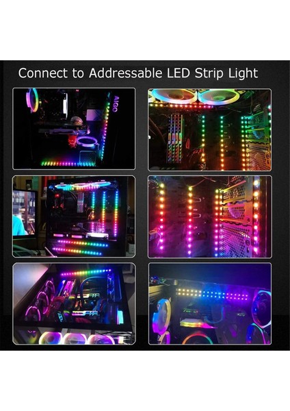 2 Adet Argb Ayırıcı Kablo, 1'den 4'e Dişi - Dişi 5V 3 Pin Adreslenebilir Rgb Ayırıcı Uzatma Kablosu Argb LED Senkronizasyon Kablosu (Yurt Dışından) modelleri