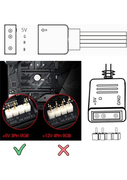 2 Adet Argb Ayırıcı Kablo, 1'den 4'e Dişi - Dişi 5V 3 Pin Adreslenebilir Rgb Ayırıcı Uzatma Kablosu Argb LED Senkronizasyon Kablosu (Yurt Dışından) fırsatları