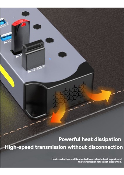 4 Portlu USB 3.0 Hub USB Adaptörü USB Ayırıcı, Ayrı LED Açma/kapama Anahtarları, Dizüstü Bilgisayarlar Için 4'ü 1 Arada Rgb Genişletici (Yurt Dışından) indirimleri