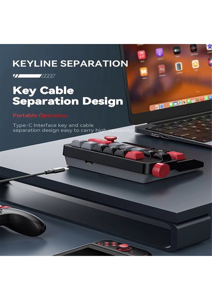 Taşınabilir Joystick Mekanik Klavye Tam Sıcak Değiştirilebilir Tuş, C (Yurt Dışından) modelleri