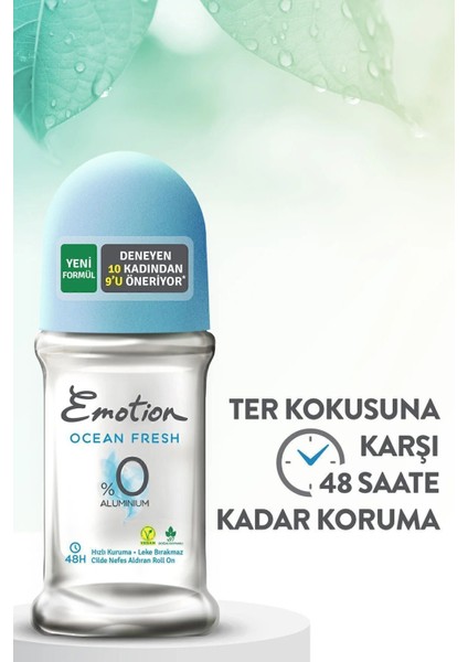 Ocean Fresh Kadın Vegan Roll On 3X50ML Leke Bırakmaz fırsatları